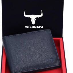 Men Blue Genuine Leather RFIDWallet-image-29