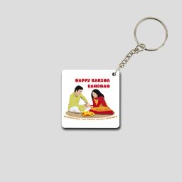 Sweet Bond Celebrated with Love and Laughter Printed Keychain Pack of 2 Key Chain-image-80
