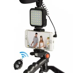 Rangwell Mobile Vlogging Kit with Microphone Tripod Stand and LED Light Vlogging Mobile Tripod Kit-picture-24