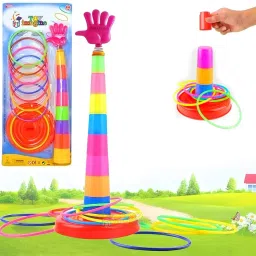 Plastic Multicolor Ring Toss Quoits Hoopla Throw Game-image-23