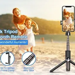 Mindfied Bluetooth Extendable Selfie Stick with Wireless Remote and 2 Level Fill 3 Axis 3 Axis Gimbal for Mobile image 4