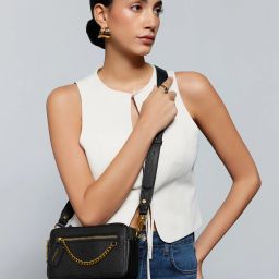 Women Black Sling Bag-image-43