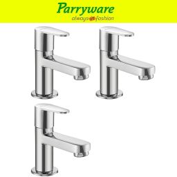 Uno Pillar Tap for Wash Basin – Brass Body, Chrome Finish set of 3 pic 040 Pillar Tap for Wash Basin – Brass Body, Chrome Finish, Single Lever Faucet Pillar Tap Faucet-image-28