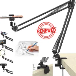 BROLAVIYA (Renewed) Overhead New Extra Long Arm, Large 2 Way Base Clamp, 1/4'' Ball Head Mobile Holder-image-31