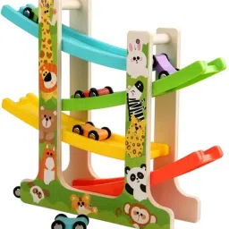 Wooden Slippery Glader Cars Set For Kids Fun With Slid Cars-10