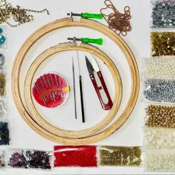 Decorative Hand Embroidery kit for beginners & Professionals/DIY Hobby Craft-picture-0