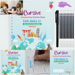 Cursive Handwriting Workbook for Kids: Cursive Sank Magic Book for Beginners Theme, Scrapbook Kit-picture-19