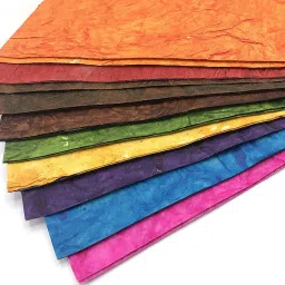 gold leaf Crushed Handmade Paper For Art & Craft Projects Pack Of 20 Pcs NA A4 279 gsm Craft paper image 2