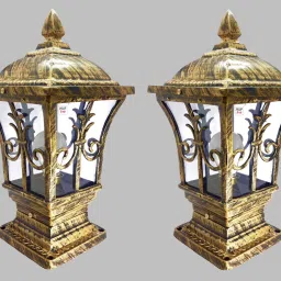 Traditional Outdoor Gate Lights Cast Aluminium Unbreakable Acrylic Exterior Waterproof for House Pillar Pole Gate lamp Garden Lights -Antique Pack of 2, SQUARE Gate Light Outdoor Lamp-image-17