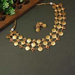 Gyaan Jewels Gold-Plated Stone-Studded Jewellery Set-50