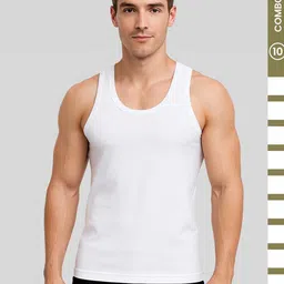 AMUL COMFY Pack of 10 Scoop Neck Cotton Undershirt Innerwear Vests-image-54