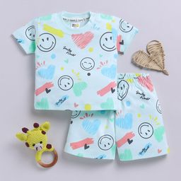 YK X Tinyo Boys Printed Pure Cotton T-shirt with Shorts-image-64