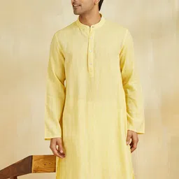 Fabindia Men Flared Sleeves Thread Work Kurta-picture-13