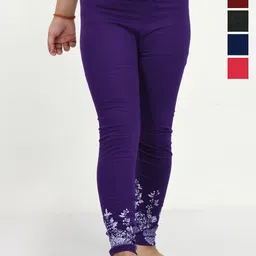 BAESD Girls Pack Of 5 Pure Cotton Printed Ankle-Length Leggings-image-32