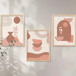 Boho Wall Art With Frame Home Decor Wall Painting For Living Room Office Bedroom-image-51