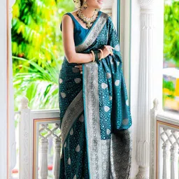 Visit Wear Woven Design Zari Pure Silk Banarasi Saree-image-17