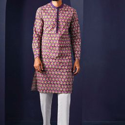 JAYPORE Floral Printed Pure Cotton Straight Kurta-image-45