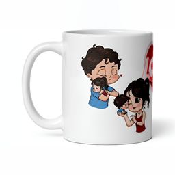 Mr UVD White & Black Printed Ceramic Glossy Mugs Set of Cups and Mugs-image-9
