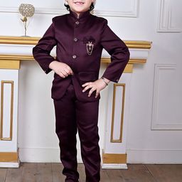Sangria Boys Single-Breasted Jodhpuri Suit-49