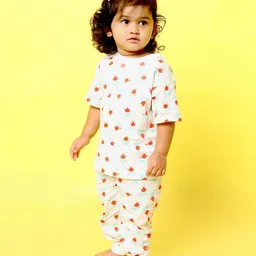Orange Sugar Unisex Kids Printed T-shirt with Trousers-image-68