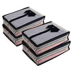 Kuber Industries Blue & Transparent 4 Pieces Water Resistant Drawer Organisers-42