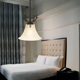 KINIS Transparent & Black Textured Quirky Ceiling Lamp-8