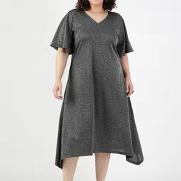 The Pink Moon Bell Sleeve A-Line Midi Dress-image-20