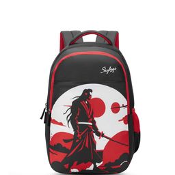 Skybags Kyro 01 Samurai Red Black School Backpack-23
