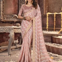 Mitera Leheriya Sequinned Pure Georgette Saree-5