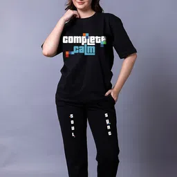 Lazy Lush Printed T-Shirt & Joggers Co-Ords Set-image-30