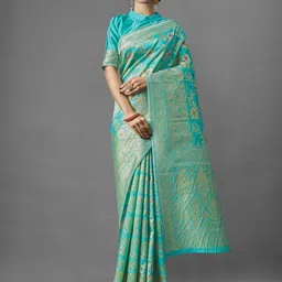 KALINI Woven Design Zari Pure Silk Banarasi Saree-image-34