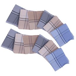 Kuber Industries 12-Pcs Checked Cotton Handkerchief-image-36