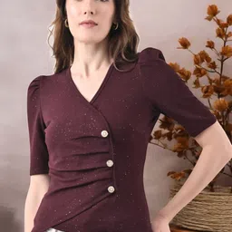 IUGA Puff Sleeve Top-image-79