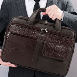 CIMONI Unisex Genuine Leather Laptop Bag-19