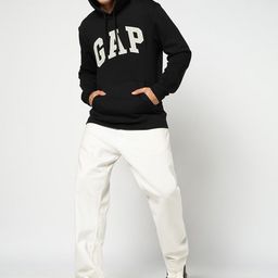 GAP Brand Logo Embroidered Applique Detail Hooded Pullover-image-77