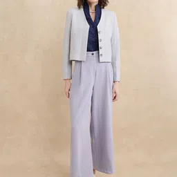 RAREISM Women Cotton Tailored Jacket with Embroidered-image-15