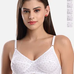 StyFun Pack of 5 Micro Ditsy Printed Non-Padded Dry Fit Everyday Bras With All Day Comfort-picture-23