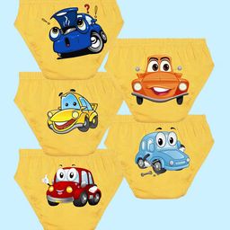 NUSYL Boys Pack Of 5 Graphic Printed Cotton Basic Briefs NUBCBRFPO5.0034-13