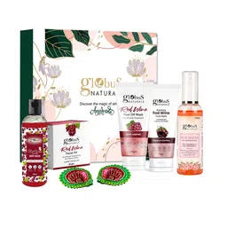 Globus naturals Red Wine Festive Glow Skin Care Gift Box 315g-49