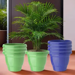 Kuber Industries 8-Pcs Green & Blue Durable Planters-44