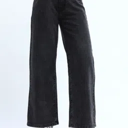 Flying Machine Women Wide Leg High-Rise Light Fade Stretchable Jeans-image-37