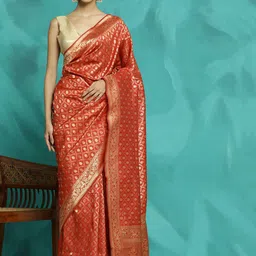 Jaipur Kurti Zari Silk Blend Banarasi Saree-27