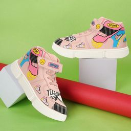 BAESD Girls Printed Lace-Up Regular Sneakers-33