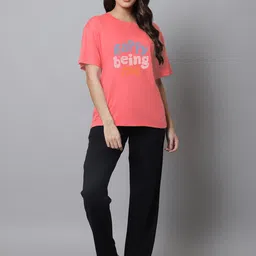 Kanvin Women Printed Pure Cotton Night suit-image-15