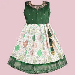 Wish Karo Girls Floral Embellished Round Neck Fit & Flare Dress-picture-15