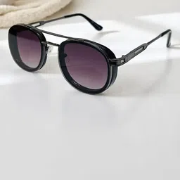 SPADEACES Men UV Protected Round Sunglasses-image-39