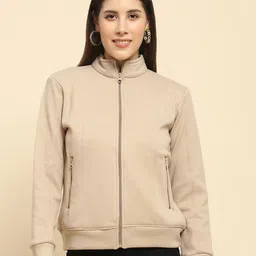 Global Republic Women Mock Collar Front-Open Sweatshirt-picture-23
