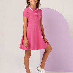 U.S. Polo Assn. Kids Girls Fit & Flare Mini Dress-picture-29