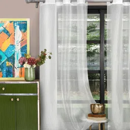 ROSARA HOME Unisex White Curtains and Sheers-31