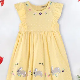 INCLUD Girls Polka Dot Printed Fit & Flare Above Knee Dress-image-71